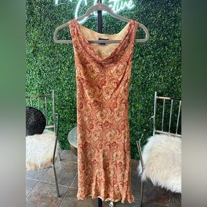 Ann Taylor, paisley print dress with cowl neck. Size 4
